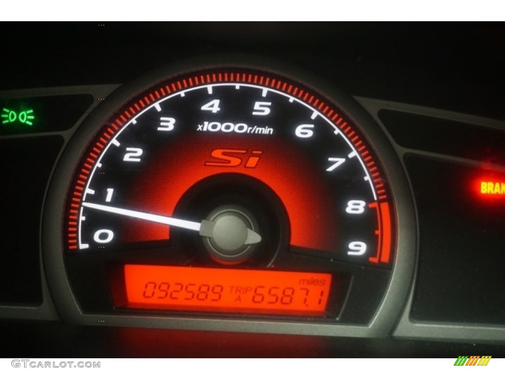 2006 Civic Si Coupe - Habanero Red Pearl / Black photo #34