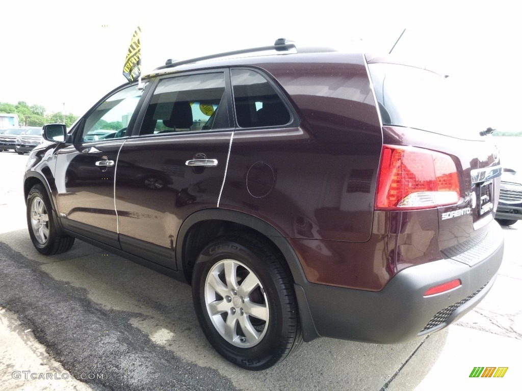 2012 Sorento LX AWD - Dark Cherry / Gray photo #4