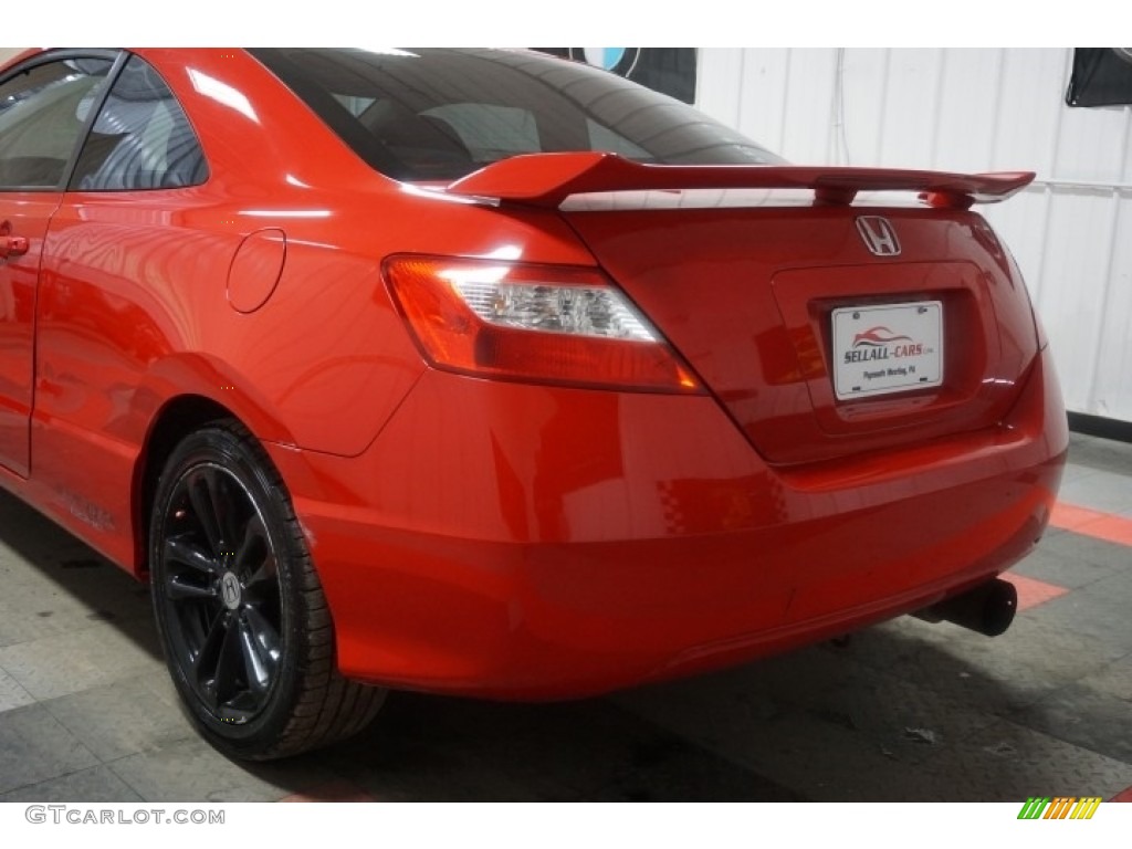 2006 Civic Si Coupe - Habanero Red Pearl / Black photo #64