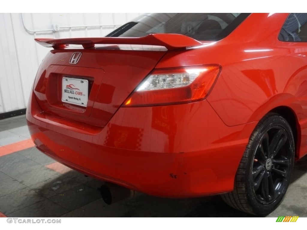 2006 Civic Si Coupe - Habanero Red Pearl / Black photo #69