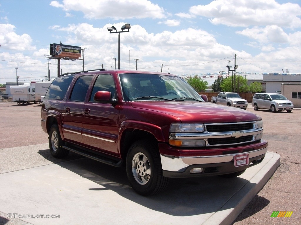 2002 Suburban 1500 LT 4x4 - Redfire Metallic / Medium Gray/Neutral photo #7