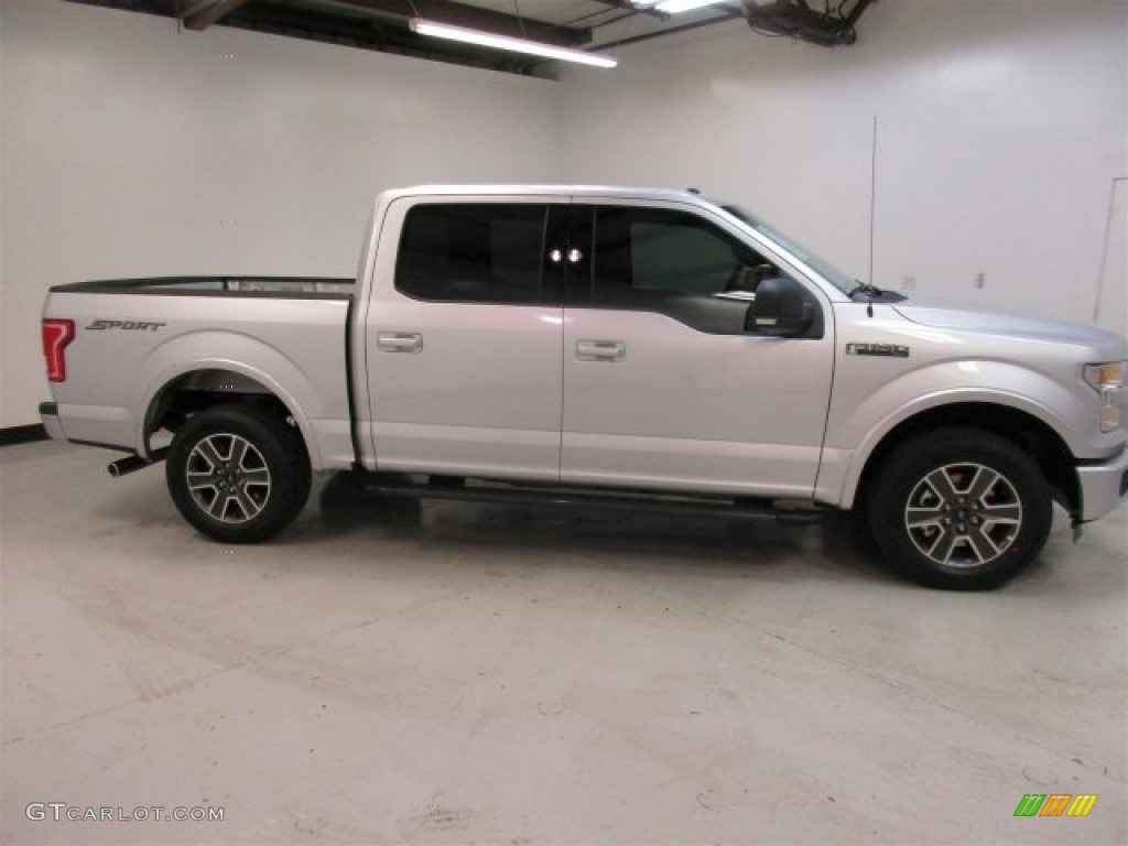 2016 F150 XLT SuperCrew - Ingot Silver / Black photo #8