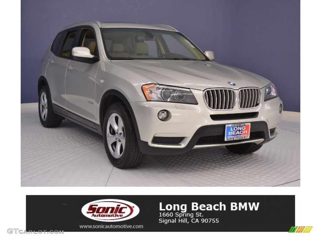 2011 X3 xDrive 28i - Mineral Silver Metallic / Sand Beige Nevada Leather photo #1