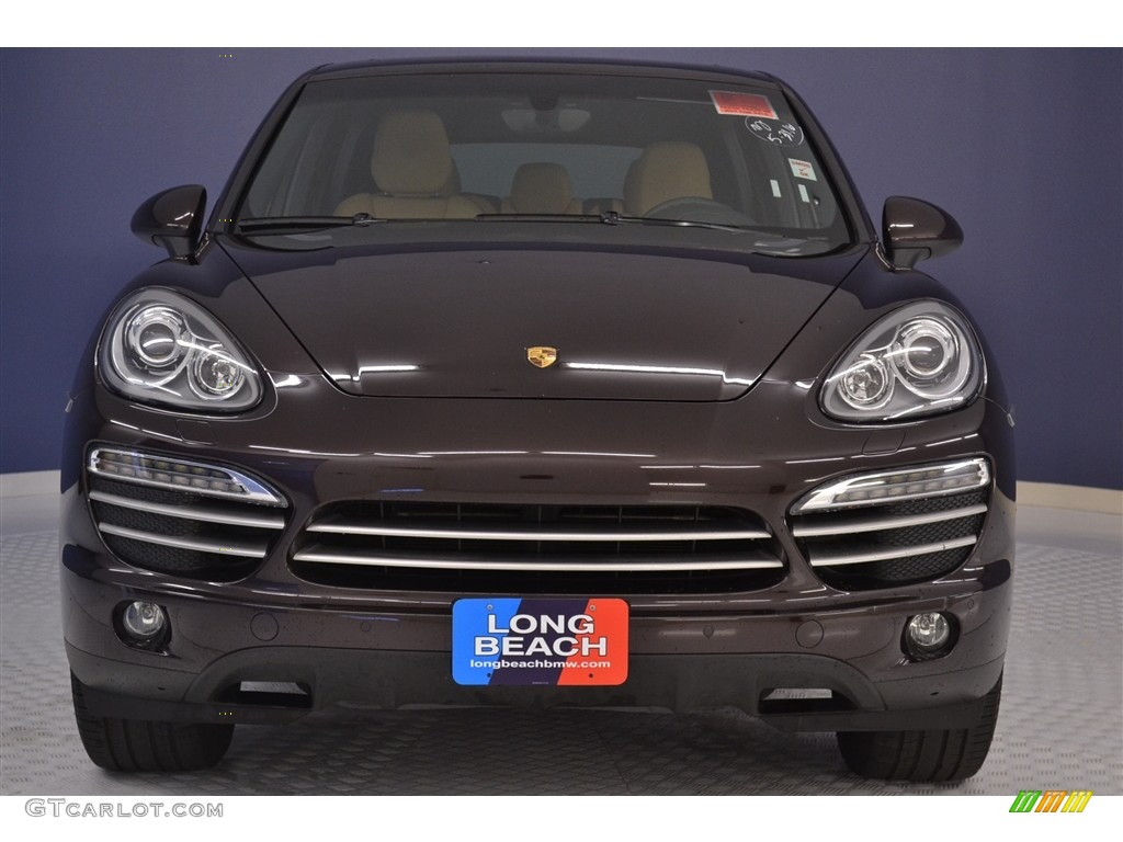 2014 Cayenne Platinum Edition - Mahogany Metallic / Luxor Beige photo #2