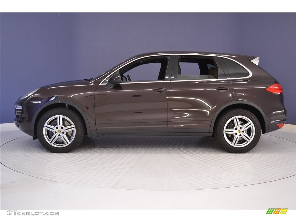 2014 Cayenne Platinum Edition - Mahogany Metallic / Luxor Beige photo #4