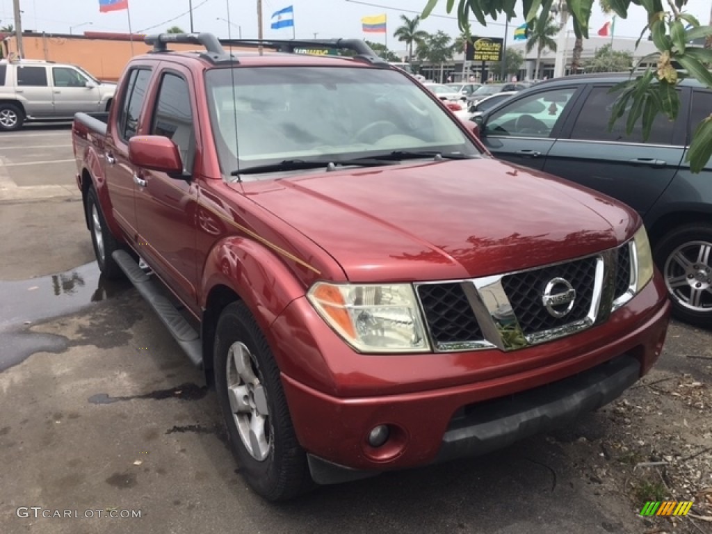 2006 Frontier LE Crew Cab - Red Brawn / Desert photo #1