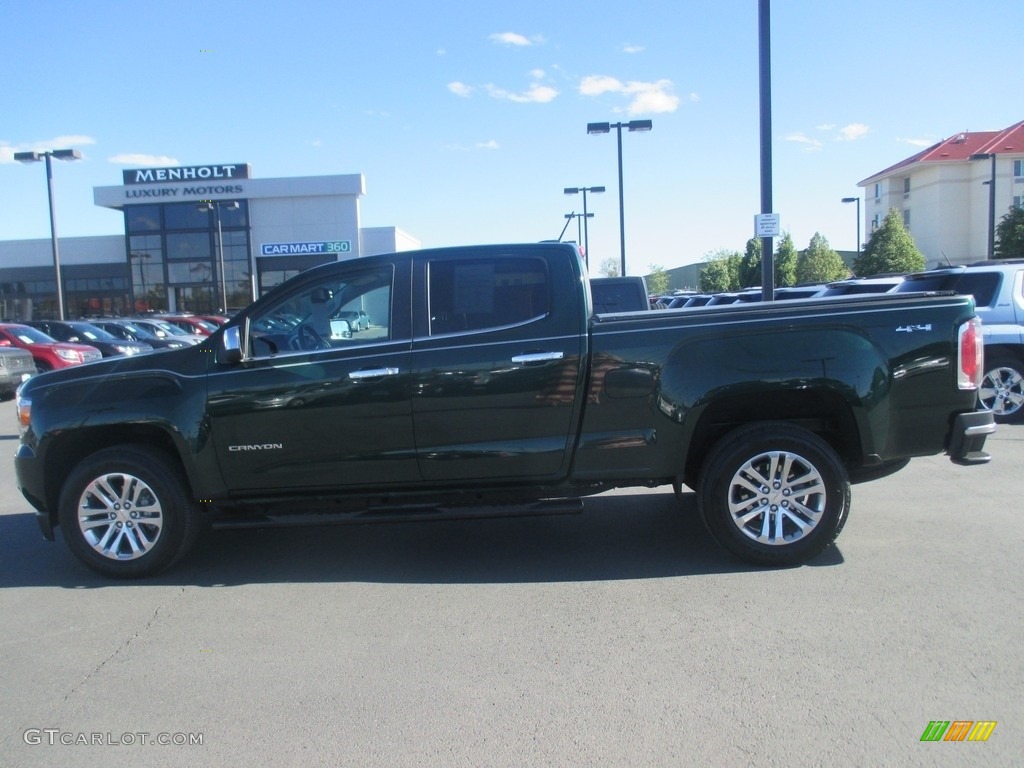 2016 Canyon SLT Crew Cab 4x4 - Emerald Green Metallic / Cocoa/Dune photo #3