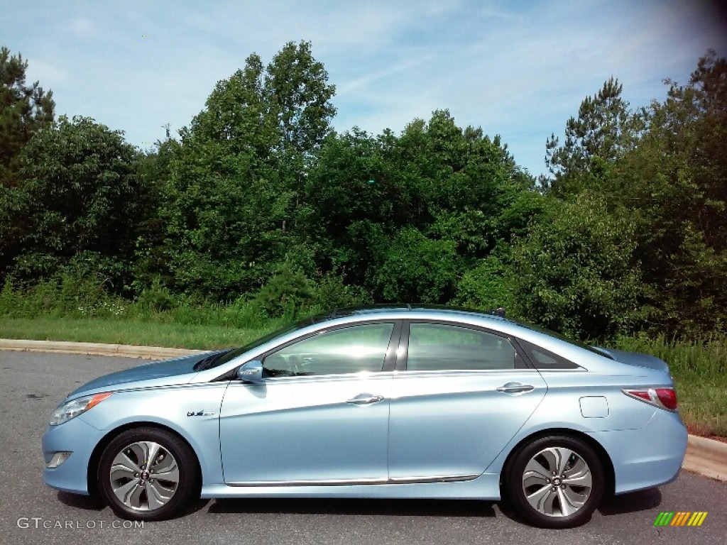 2013 Sonata Hybrid Limited - Blue Sky Metallic / Gray photo #1