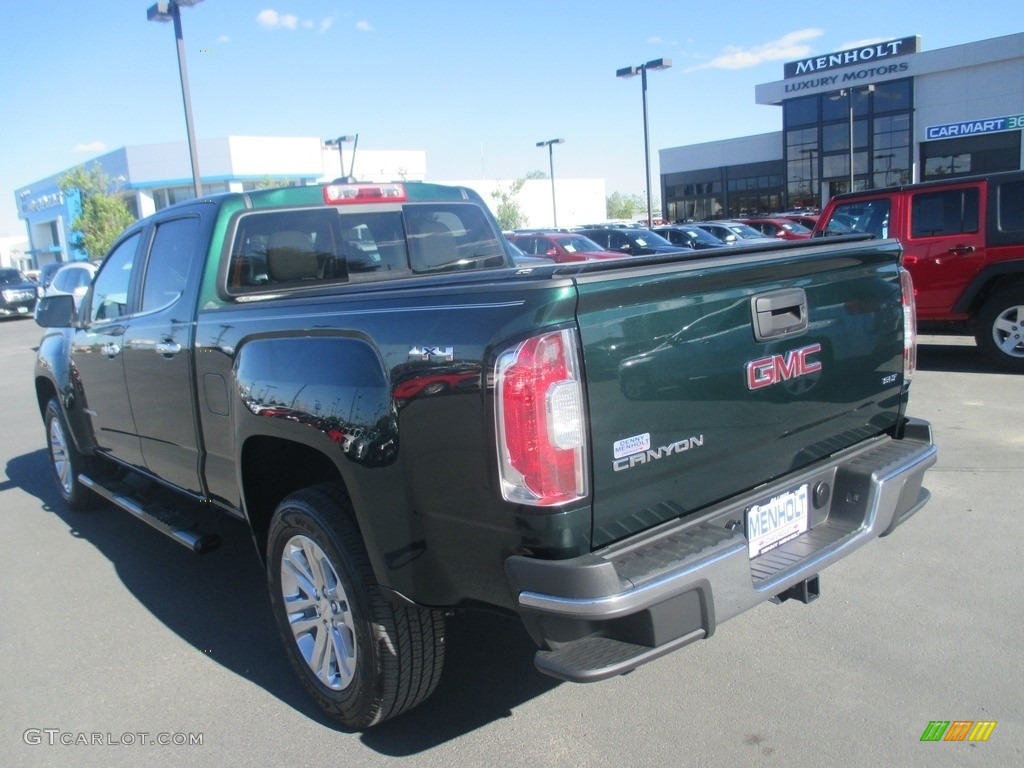 2016 Canyon SLT Crew Cab 4x4 - Emerald Green Metallic / Cocoa/Dune photo #4