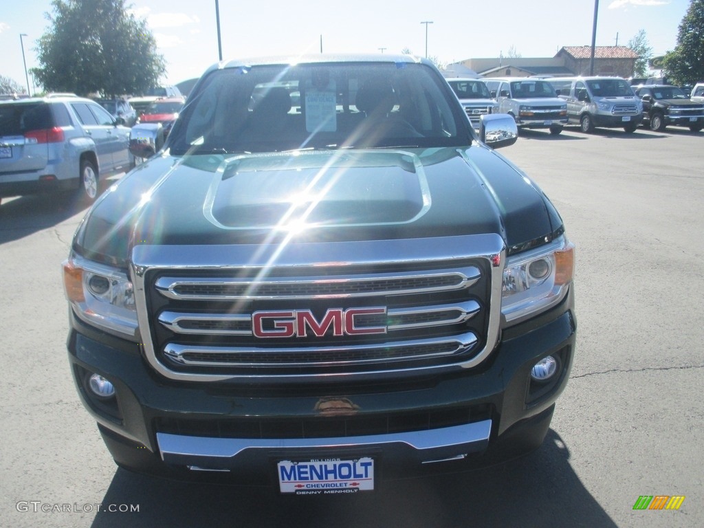 2016 Canyon SLT Crew Cab 4x4 - Emerald Green Metallic / Cocoa/Dune photo #8