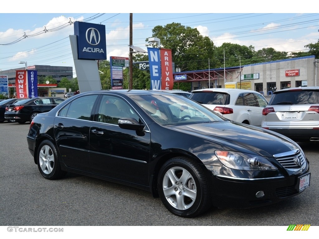 2005 RL 3.5 AWD Sedan - Nighthawk Black Pearl / Parchment photo #1