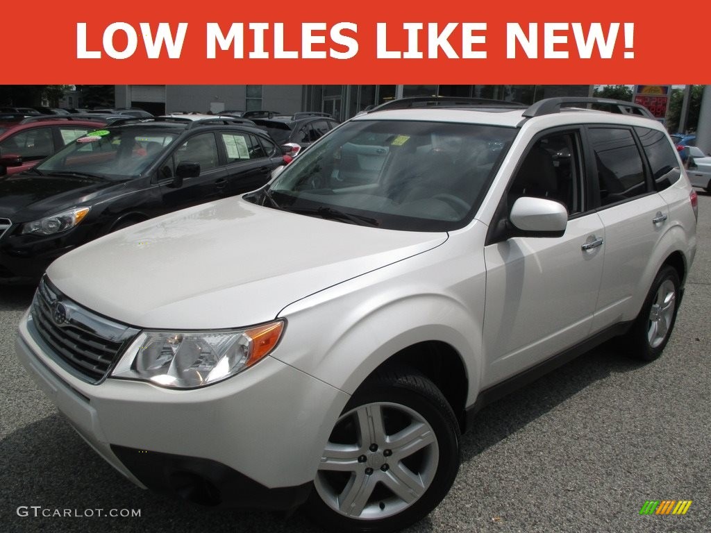 2009 Forester 2.5 X Premium - Satin White Pearl / Black photo #1