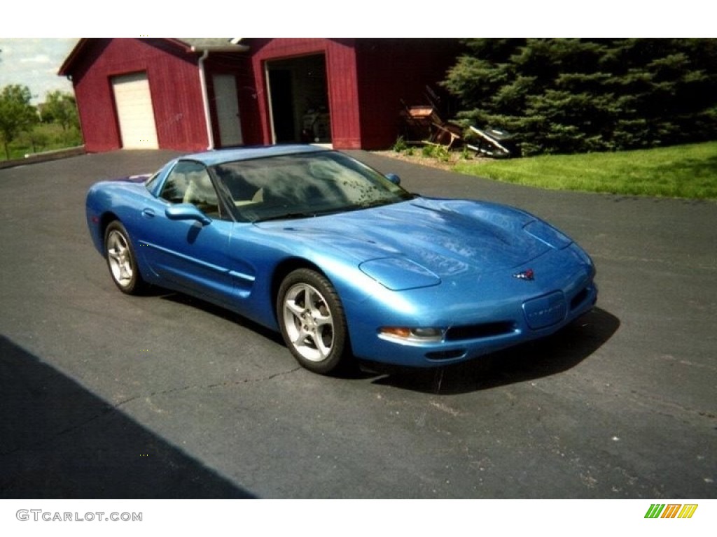2000 Corvette Coupe - Nassau Blue Metallic / Light Oak photo #1