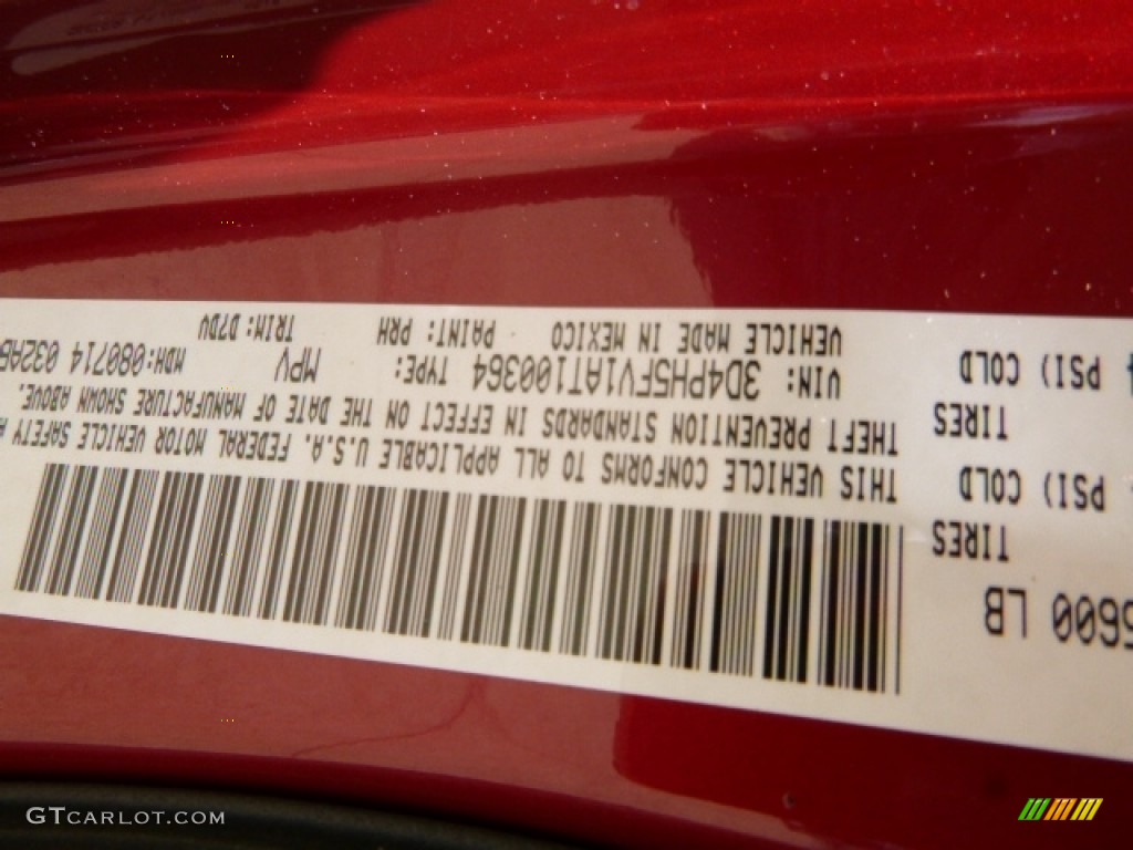 2010 Journey SXT AWD - Inferno Red Crystal Pearl Coat / Dark Slate Gray photo #15