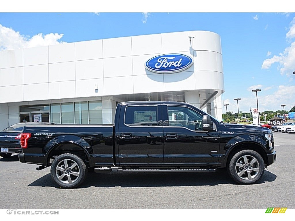 2016 F150 Lariat SuperCrew 4x4 - Shadow Black / Black photo #2