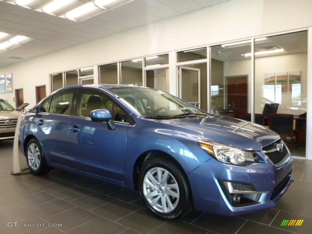 2016 Impreza 2.0i Premium 4-door - Quartz Blue Pearl / Black photo #1