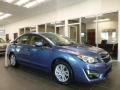 2016 Quartz Blue Pearl Subaru Impreza 2.0i Premium 4-door  photo #1