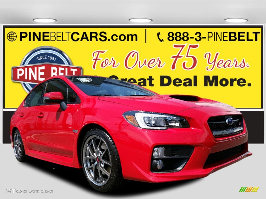 2017 WRX Limited - Pure Red / Carbon Black photo #1