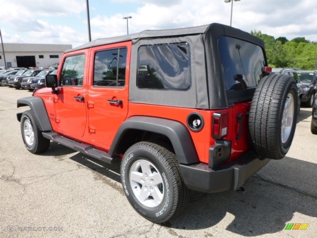 2016 Wrangler Unlimited Sport 4x4 - Firecracker Red / Black photo #5