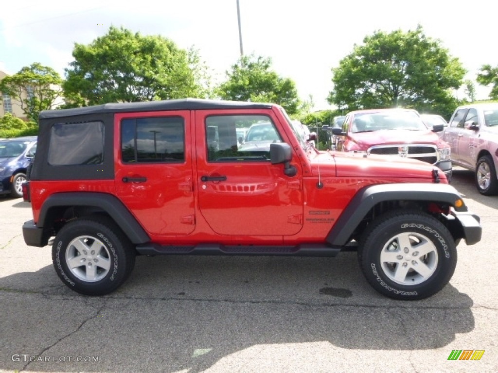 2016 Wrangler Unlimited Sport 4x4 - Firecracker Red / Black photo #8