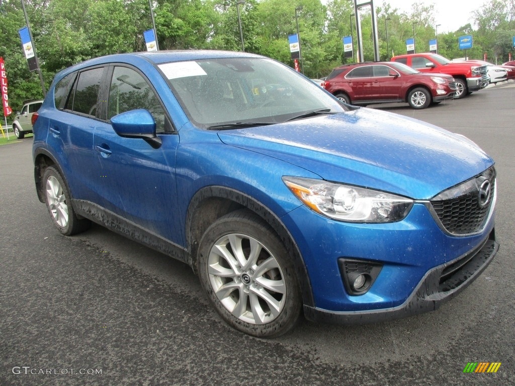 2014 CX-5 Grand Touring AWD - Sky Blue Mica / Black photo #4