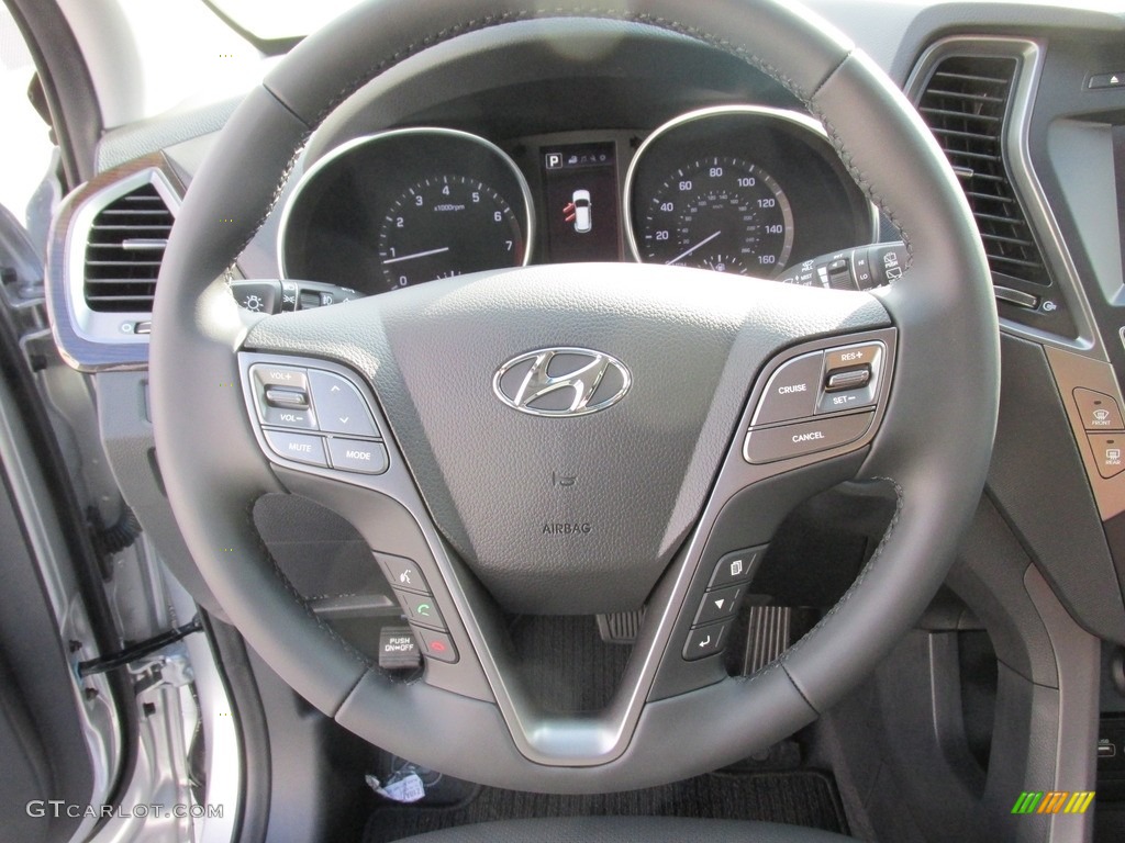 2017 Hyundai Santa Fe Sport 2.0T Black Steering Wheel Photo #113541808