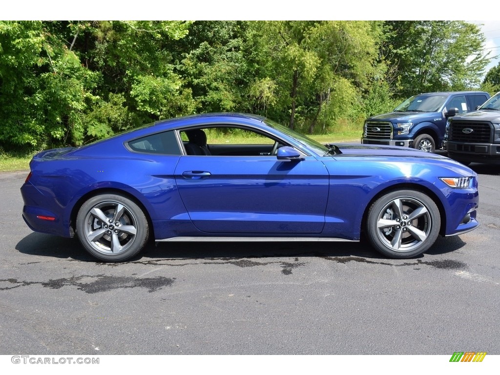 2016 Mustang V6 Coupe - Deep Impact Blue Metallic / Ebony photo #2