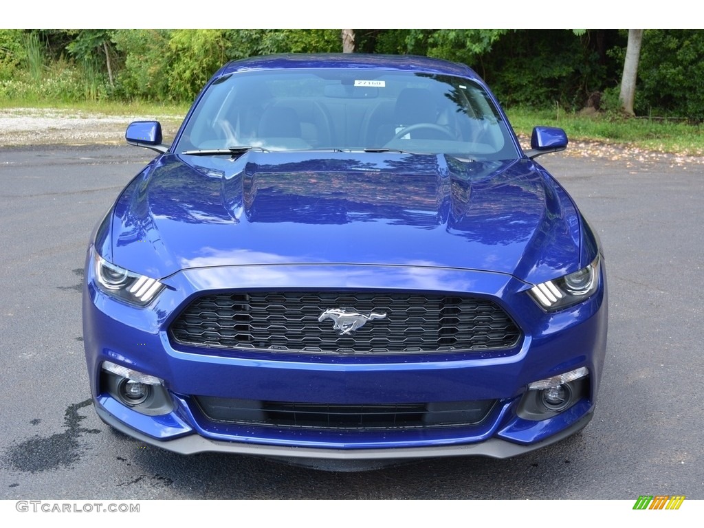 2016 Mustang V6 Coupe - Deep Impact Blue Metallic / Ebony photo #8