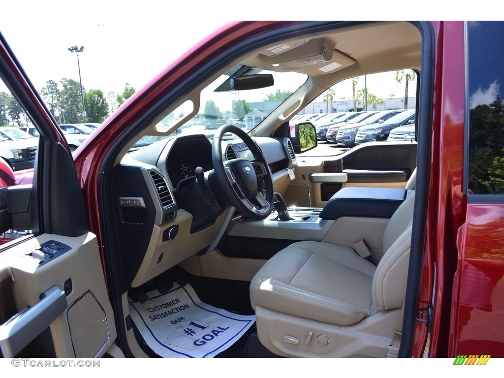 2016 F150 Lariat SuperCrew 4x4 - Ruby Red / Medium Light Camel photo #21