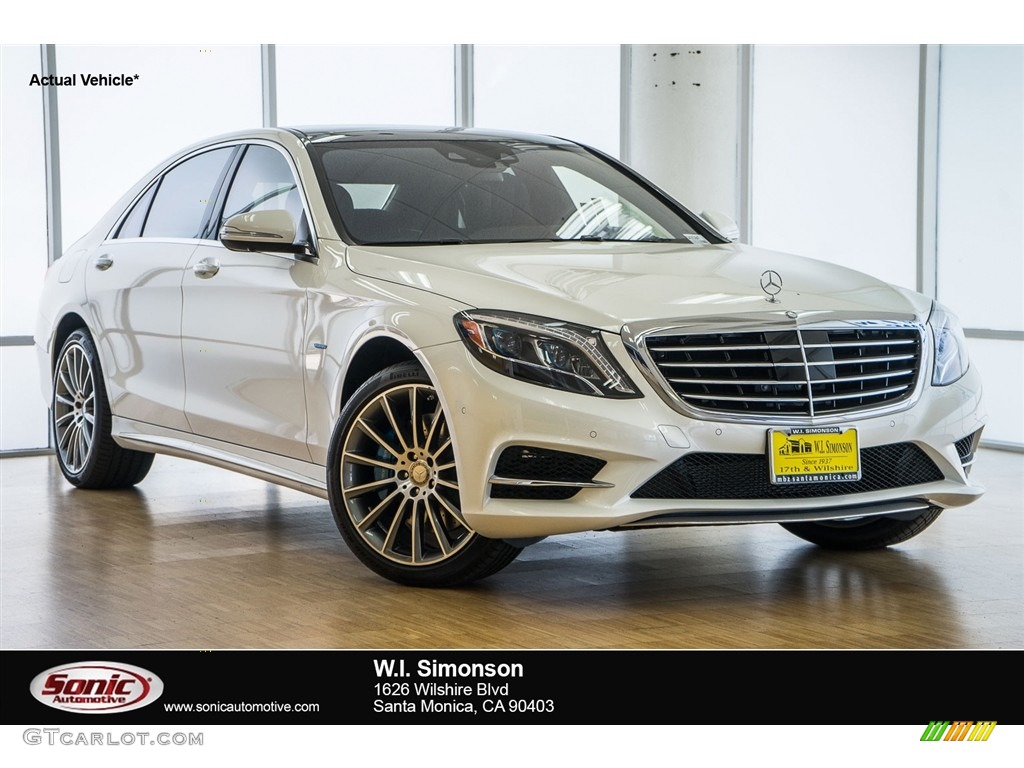 2016 S 550e Plug-In Hybrid Sedan - designo Diamond White Metallic / Black photo #1