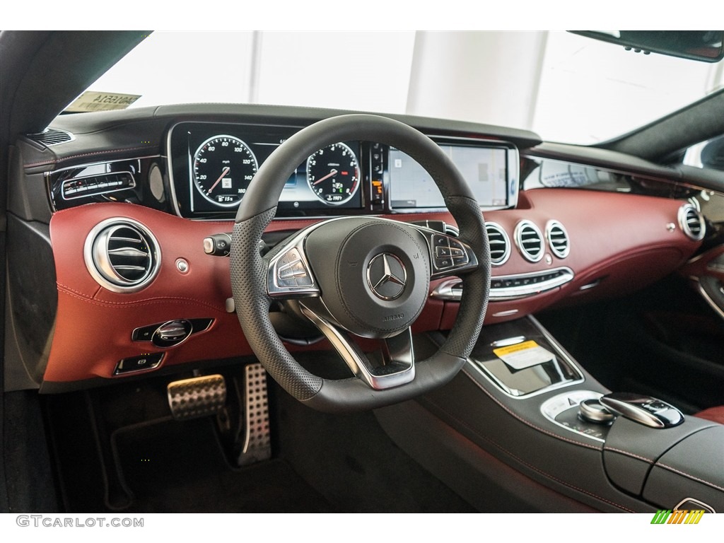 2016 Mercedes-Benz S 550 4Matic Coupe designo Bengal Red/Black Dashboard Photo #113553505