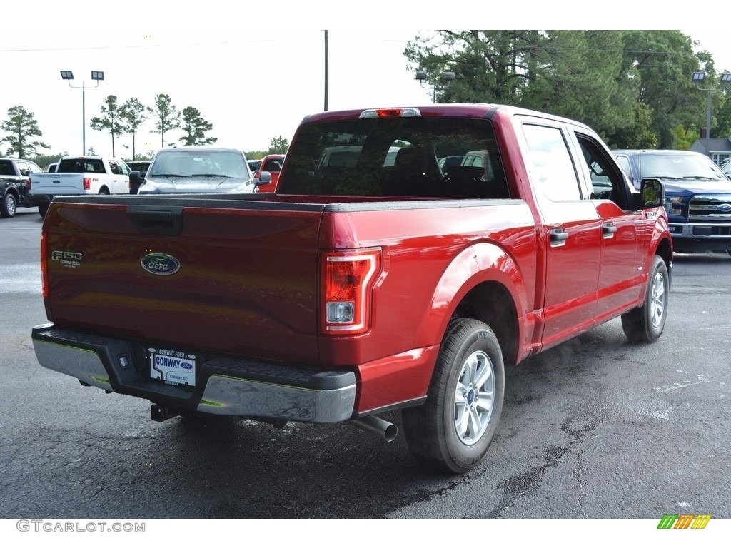 2016 F150 XLT SuperCrew - Ruby Red / Medium Earth Gray photo #3