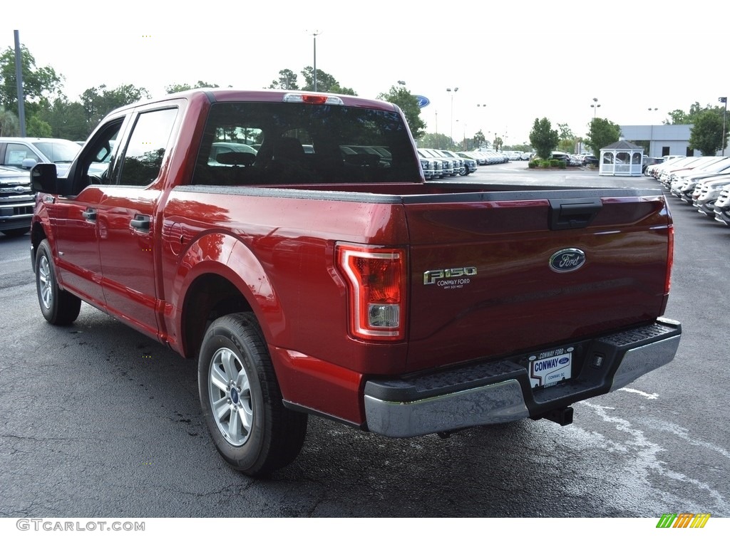 2016 F150 XLT SuperCrew - Ruby Red / Medium Earth Gray photo #7