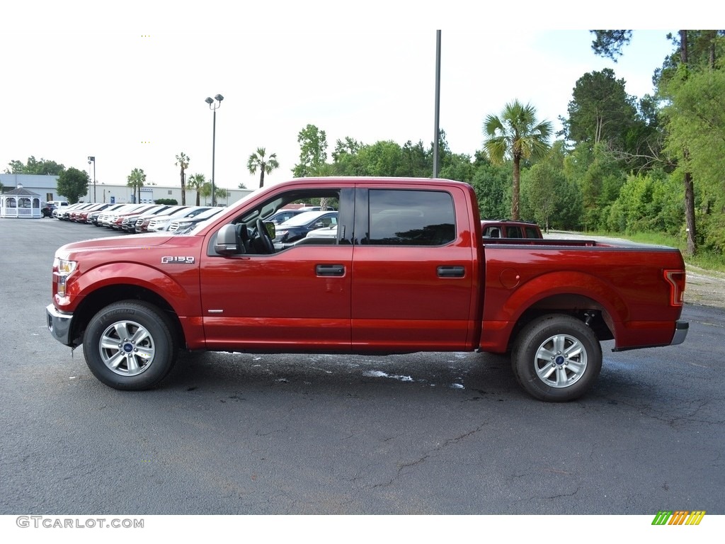 2016 F150 XLT SuperCrew - Ruby Red / Medium Earth Gray photo #8