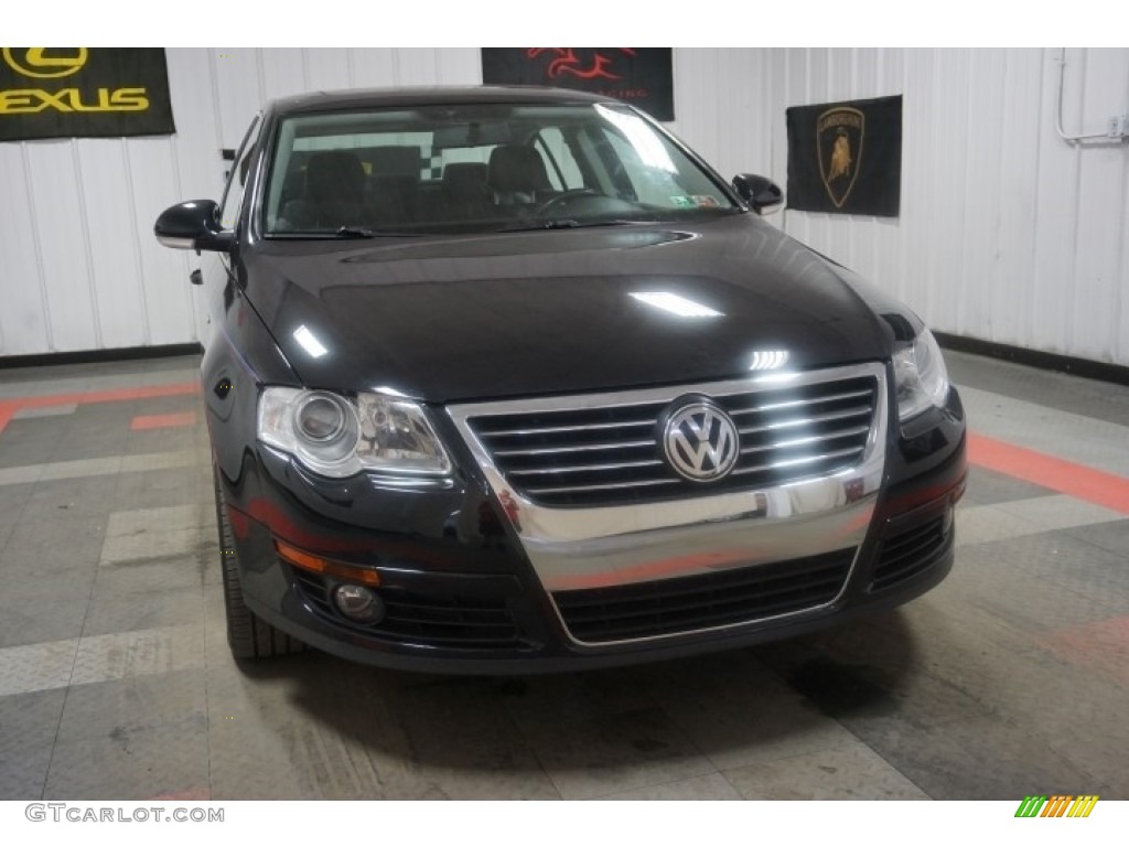 2007 Passat 2.0T Wolfsburg Edition Sedan - Deep Black / Black photo #4