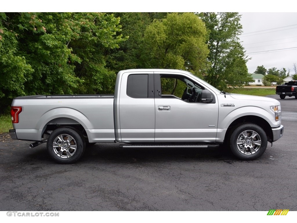 2016 F150 XLT SuperCab - Ingot Silver / Medium Earth Gray photo #2