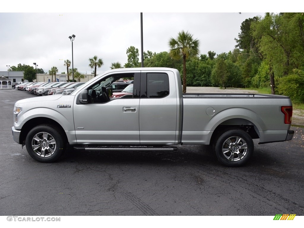 2016 F150 XLT SuperCab - Ingot Silver / Medium Earth Gray photo #8