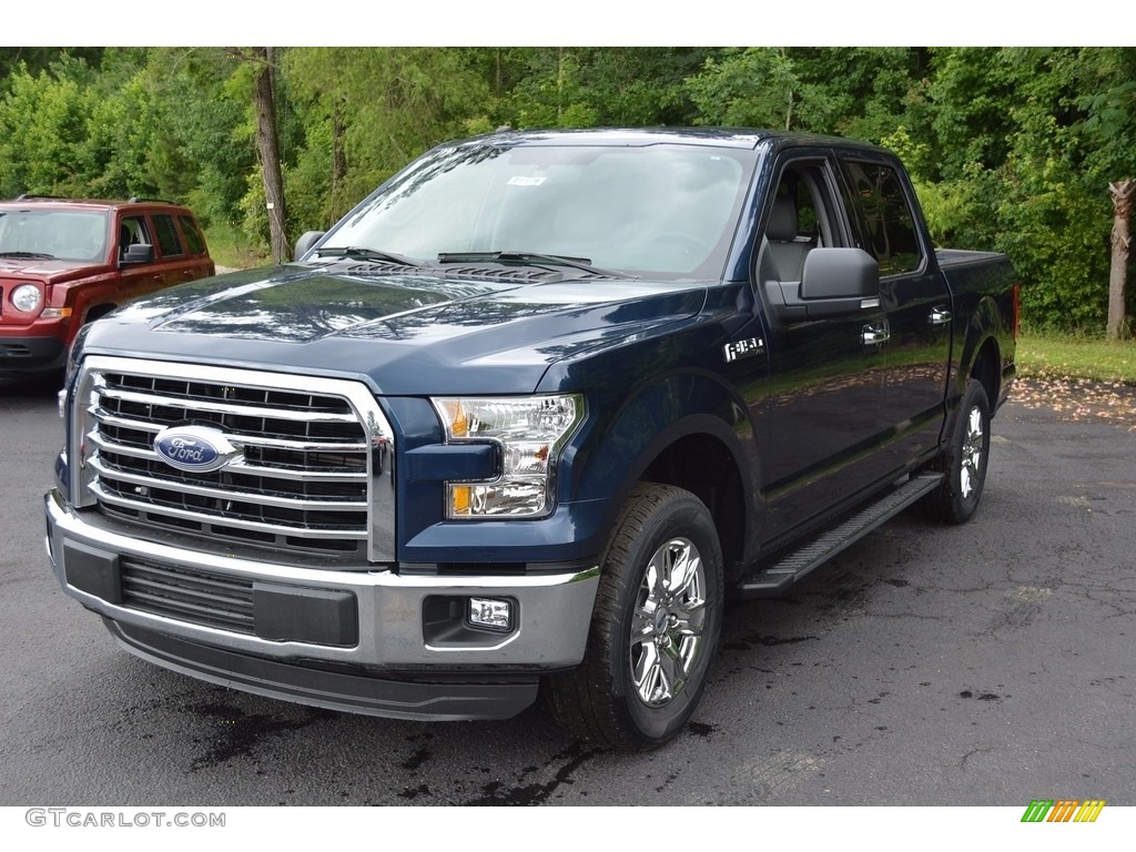 2016 F150 XLT SuperCrew - Blue Jeans / Medium Earth Gray photo #10