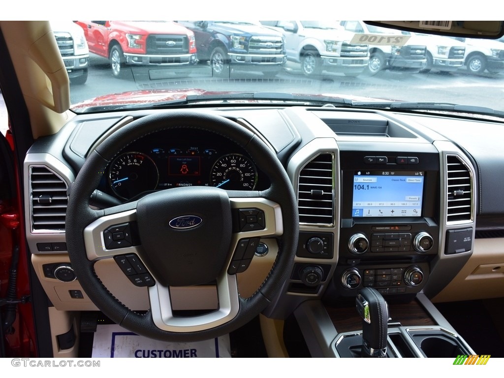 2016 F150 Lariat SuperCrew 4x4 - Ruby Red / Medium Light Camel photo #30