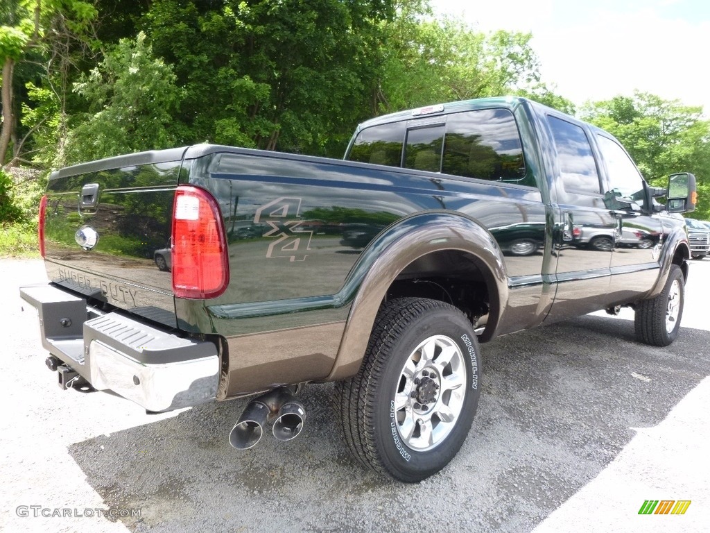 2016 F250 Super Duty Lariat Crew Cab 4x4 - Green Gem Metallic / Adobe photo #2