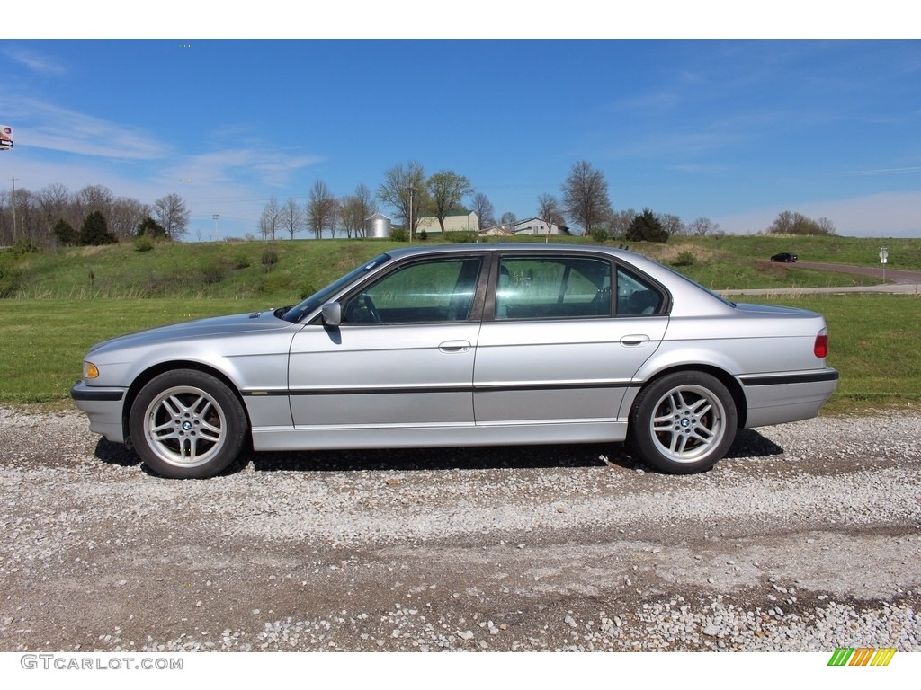 2001 7 Series 740iL Sedan - Titanium Silver Metallic / Grey photo #1