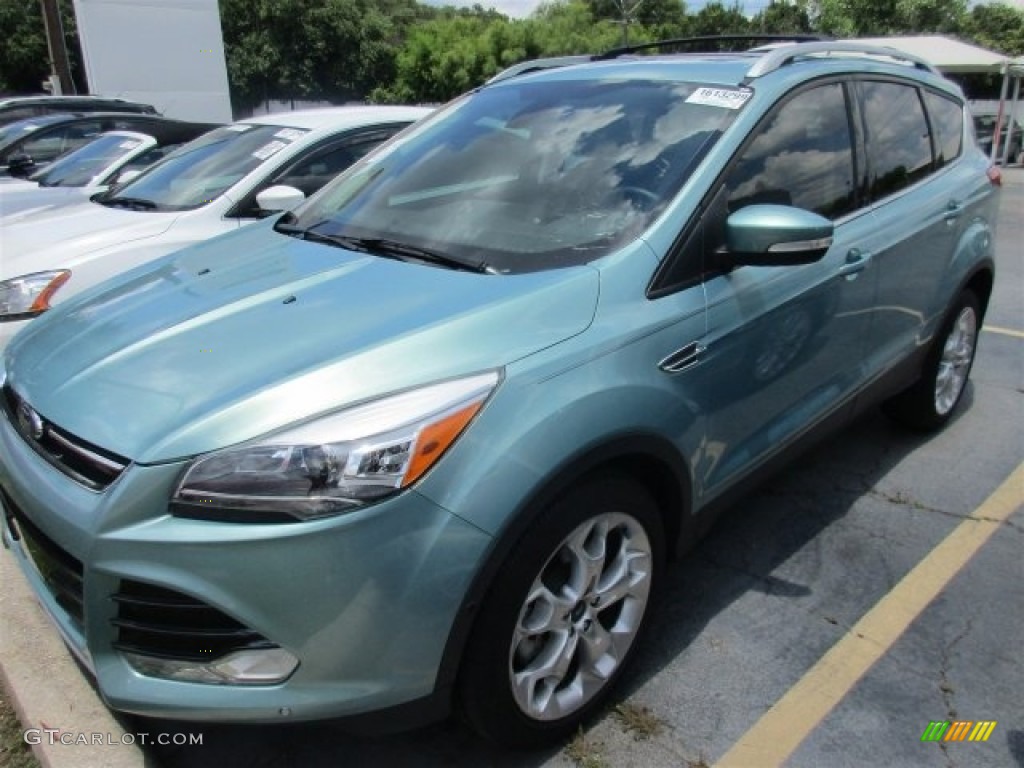 2013 Escape Titanium 2.0L EcoBoost - Frosted Glass Metallic / Charcoal Black photo #2