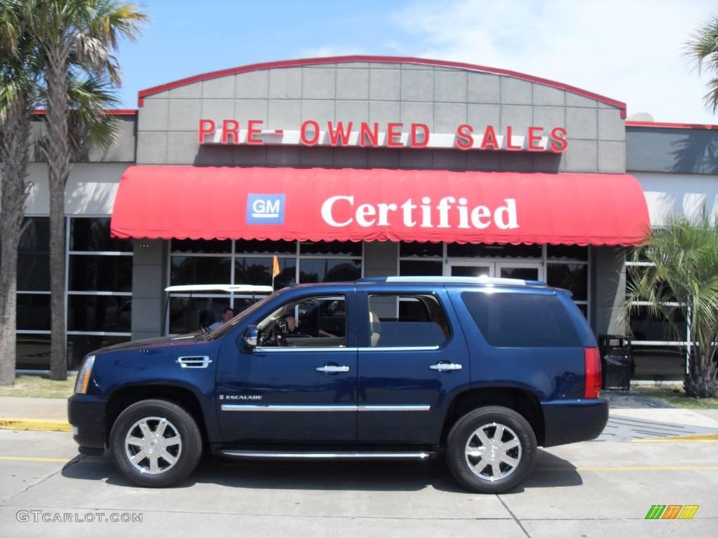 2007 Escalade AWD - Blue Chip / Cocoa/Light Cashmere photo #1