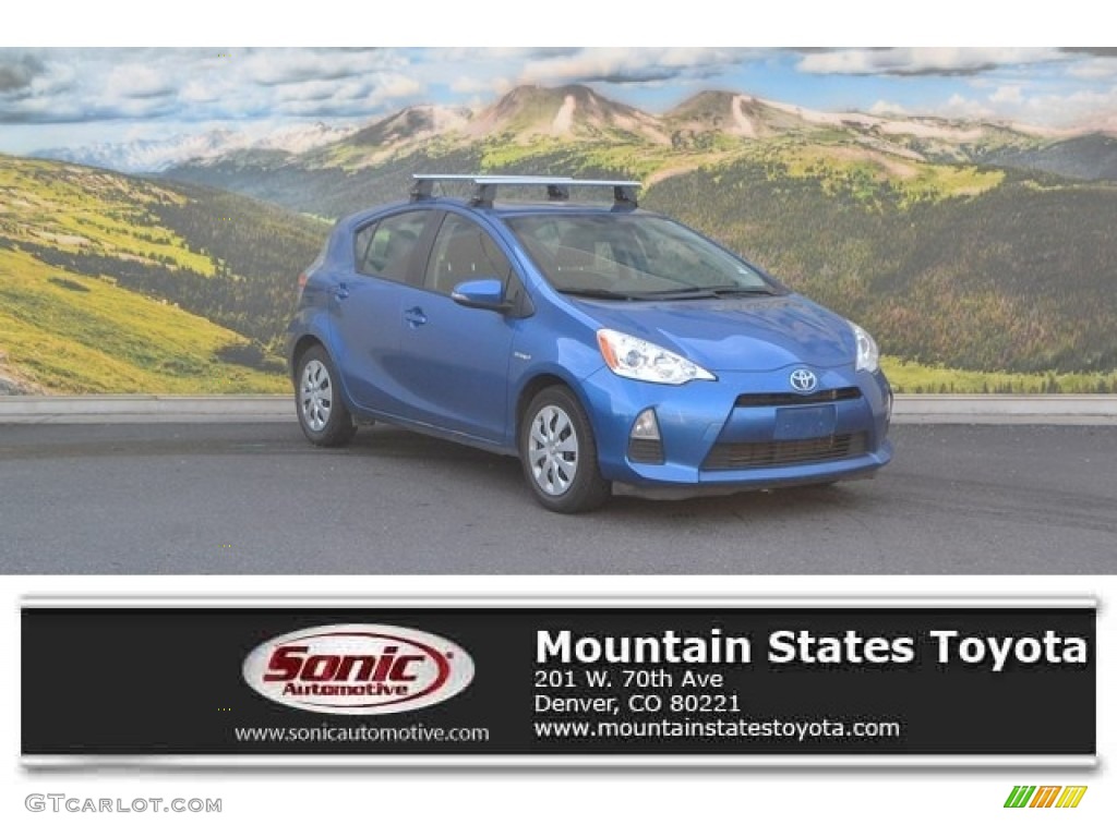 Blue Streak Metallic Toyota Prius c