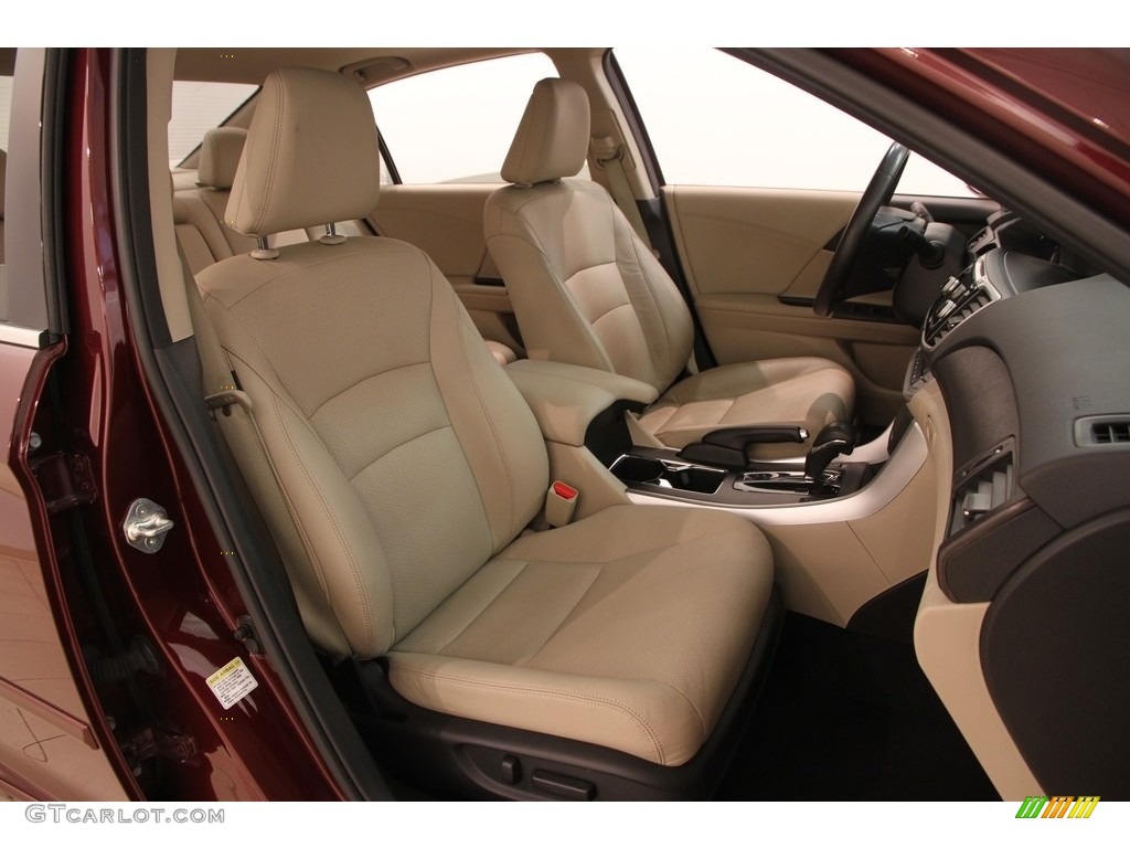 2013 Accord EX-L V6 Sedan - Basque Red Pearl II / Ivory photo #13