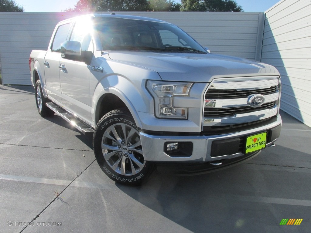 2016 F150 Lariat SuperCrew 4x4 - Ingot Silver / Black photo #2