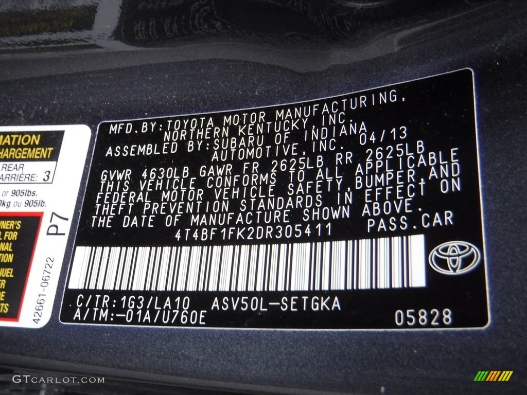 2013 Camry XLE - Magnetic Gray Metallic / Ash photo #24