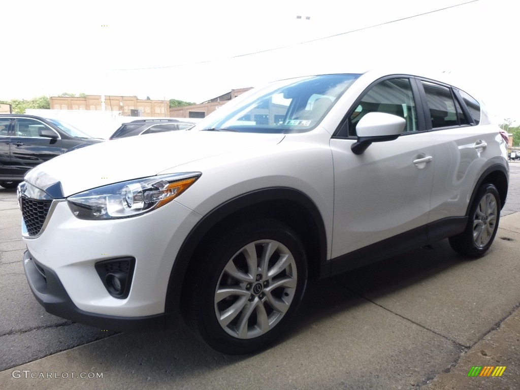2014 CX-5 Grand Touring AWD - Crystal White Pearl Mica / Sand photo #6