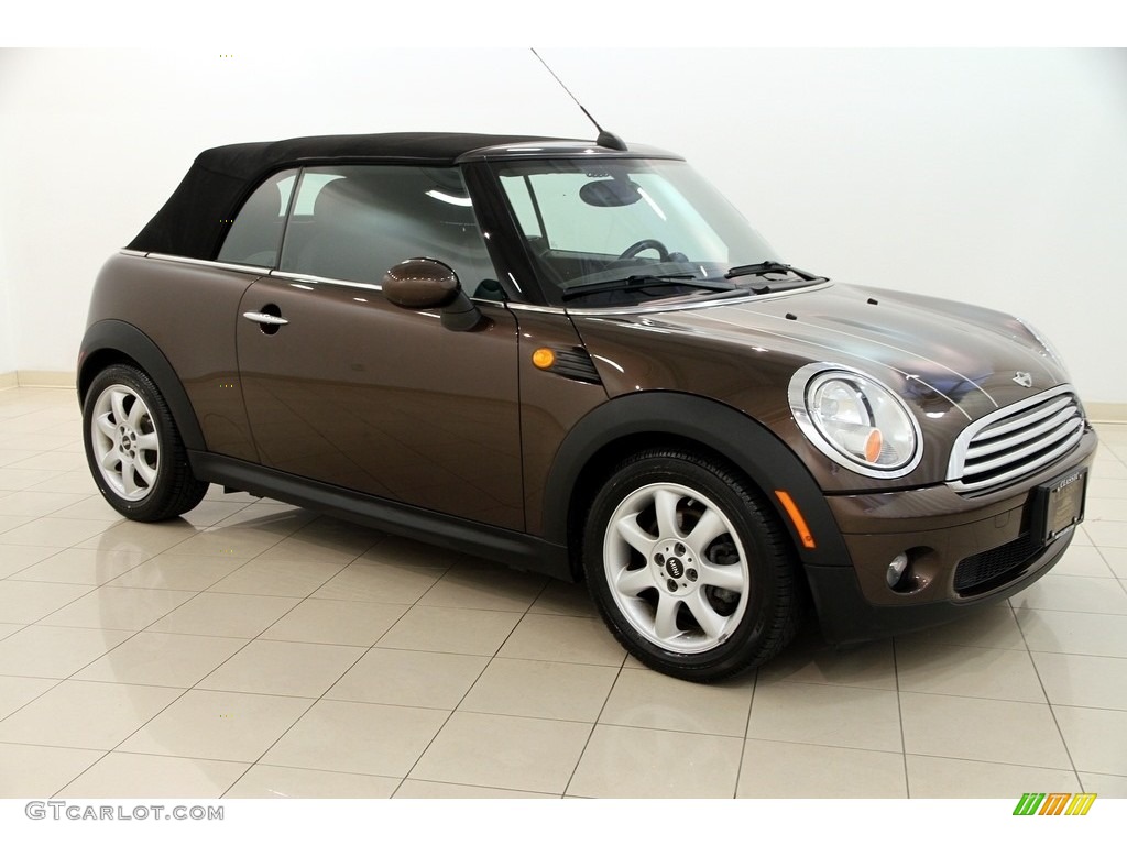 2010 Cooper Convertible - Hot Chocolate Metallic / Grey/Carbon Black photo #2