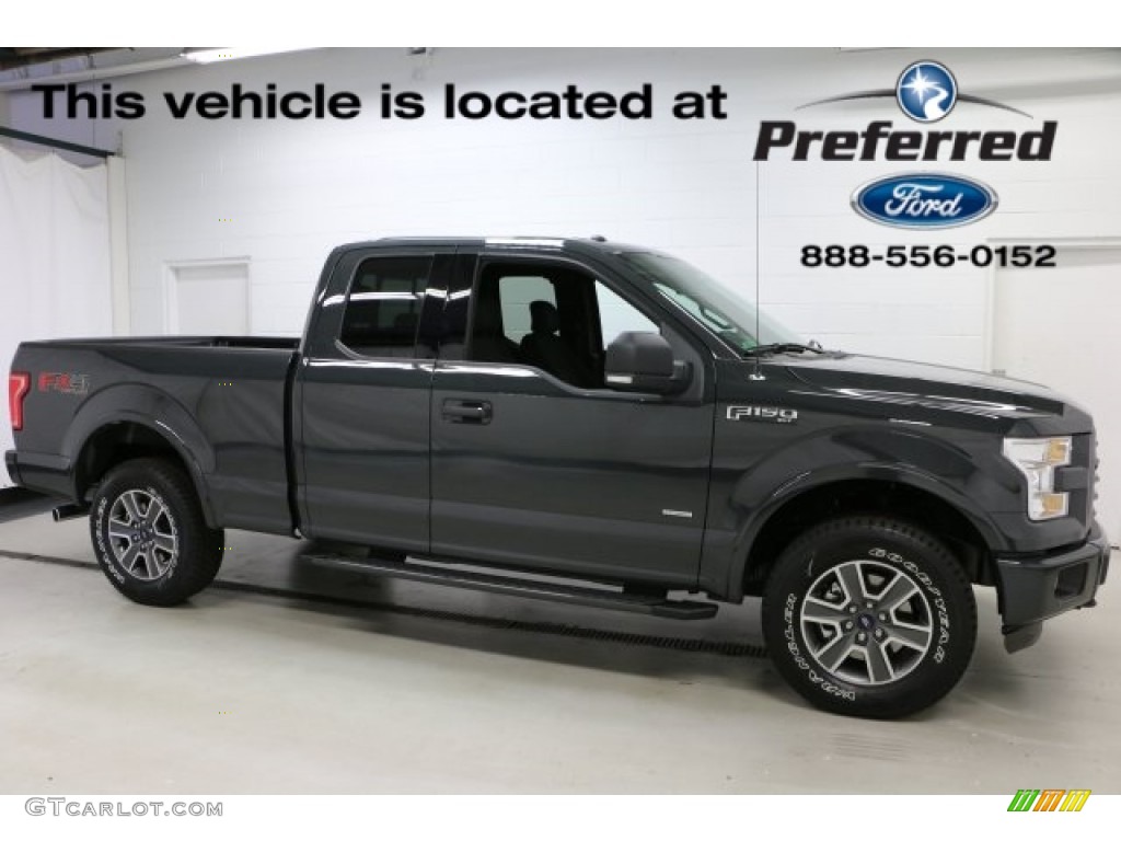 2016 F150 XLT SuperCab 4x4 - Lithium Gray / Black photo #1